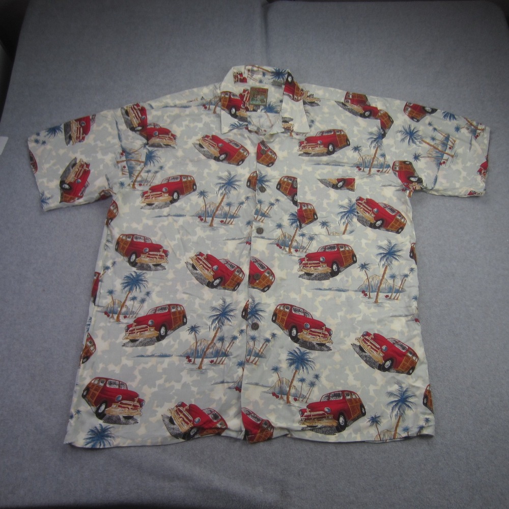 Pineapple Connection Shirt Mens XL Hawaiian Aloha‎ Beach Car Palm Tree Rayon